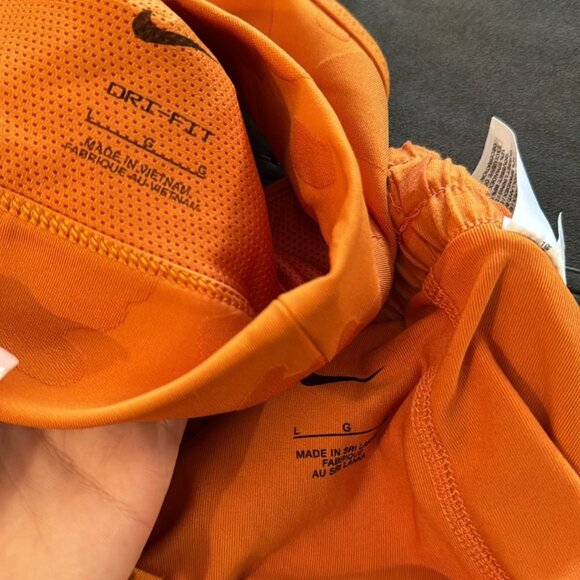 Nike Youth Girls Orange Cheetah Leopard Two Piece Workout Casual Size L - Picture 4 of 4